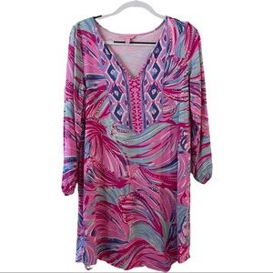 Lilly Pulitzer Stretch jersey long sleeve dress, size L